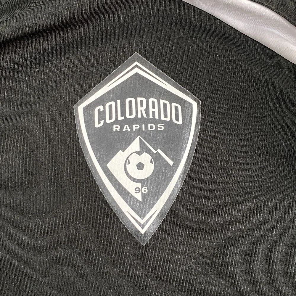 Adidas MLS Colorado Rapids Youth Large (13/14) Shirts - Lot of 2. Black/White